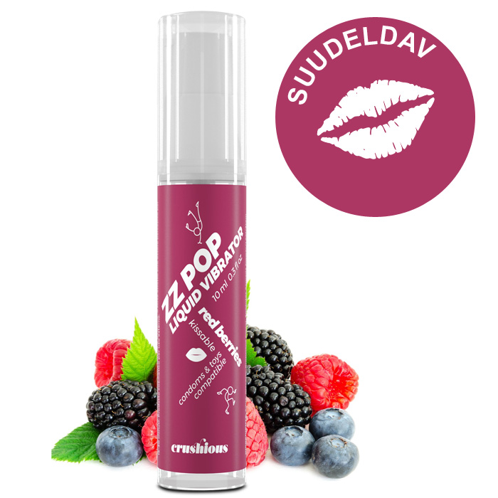 CRUSHIOUS ZZ Pop vedel vibraator (punased marjad) 10 ml