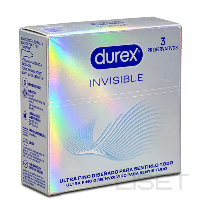 DUREX Invisible üliõhukesed kondoomid 3 tk