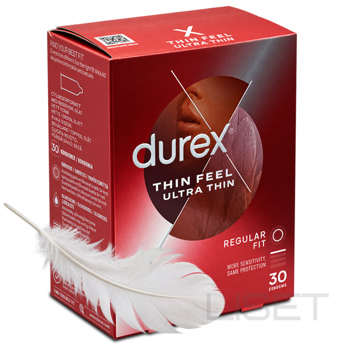 DUREX Thin Feel Ultra Thin üliõhukesed kondoomid 30 tk