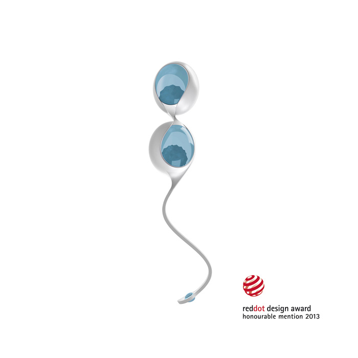 Tupekuulid OVO L1 valge-helesinine