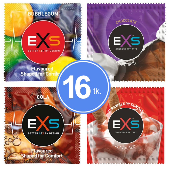 EXS maitsetega kondoomid 16 tk