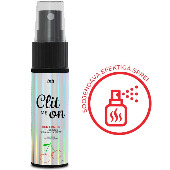 INTT Clit Me On Red Fruits vedel vibraator punaste puuviljade maitsega 12 ml