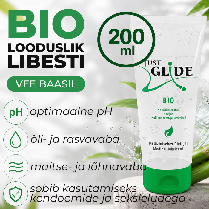 JUST GLIDE Bio vee baasil orgaaniline libesti 200 ml