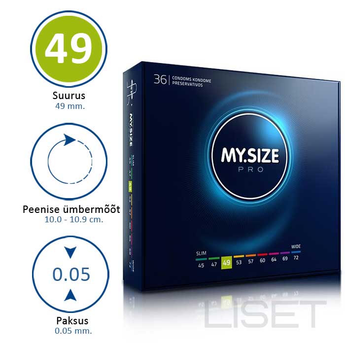 MY SIZE PRO 49 kondoomid 36 tk