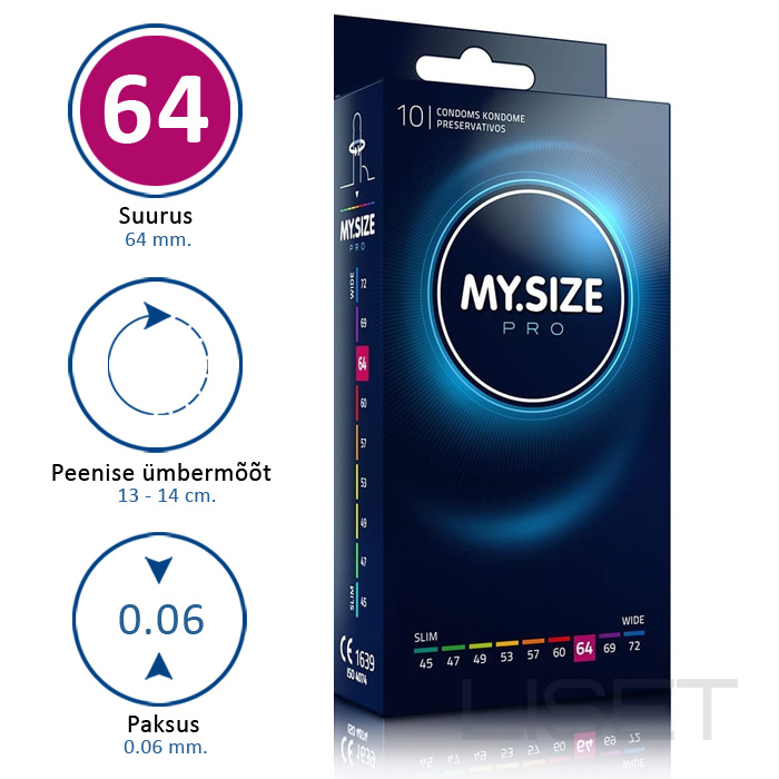MY SIZE PRO 64 kondoomid 10 tk