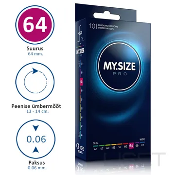 MY SIZE PRO 64 kondoomid 10 tk