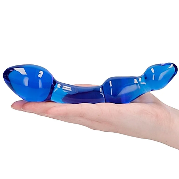 Klaasist dildo Chrystalino Superior sinine - foto 4