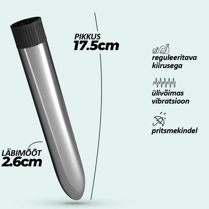 Klassikaline vibraator CRUSHIOUS CLASSIC (hõbedane) - foto 6